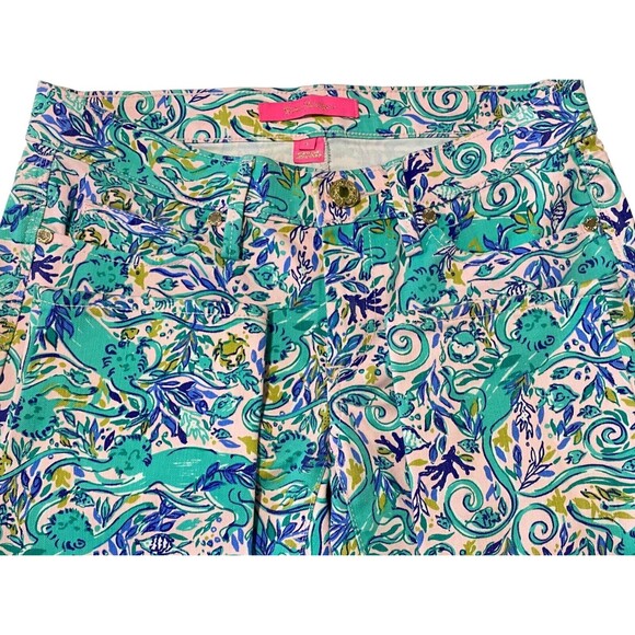 Lilly Pulitzer Women's South Ocean Skinny Pant Monkey Sea Melon Fig Size 4 NWOT - Picture 5 of 12